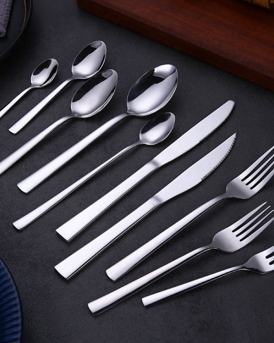 Classic Stainless Steel Silverware Set Restaurant Cutlery Tableware Spoon Fork Flatware Classic Stainless Steel Silverware Set Restaurant Cutlery Tableware Spoon Fork Flatware