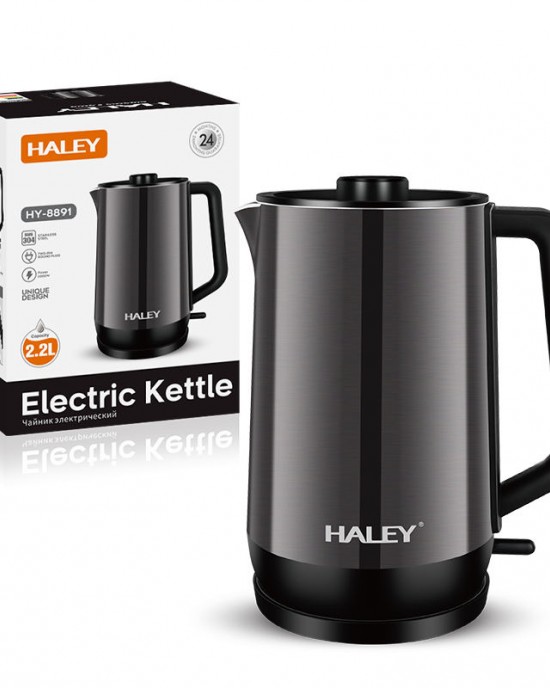 HALEY 2L Double Wall Quality Stainless Steel Electric Tea Water Kettle Electric Jug Thermos Kettle for Boiling Water HALEY 2L Double Wall Quality Stainless Steel Electric Tea Water Kettle Electric Jug Thermos Kettle for Boiling Water
