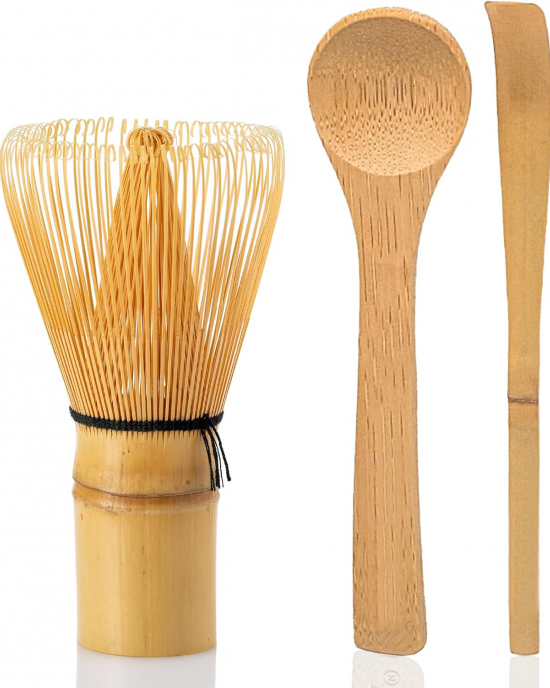 Bamboo Matcha Whisk Set with Bamboo Spoon and Hooked Scoop (Chashaku) Set Durable Matcha bamboo brush for Matcha Tea Bamboo Matcha Whisk Set with Bamboo Spoon and Hooked Scoop (Chashaku) Set Durable Matcha bamboo brush for Matcha Tea
