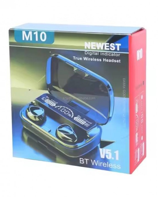 TWS M10 Wireless Bluetooth Headphones LED Display Charging Box 9D Stereo In-Ear Sports Waterproof Bluetooth 5.1 Headset TWS M10 Wireless Bluetooth Headphones LED Display Charging Box 9D Stereo In-Ear Sports Waterproof Bluetooth 5.1 Headset